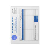 Form Business Quote Invoice Sales Receipt Notitieblok (Linkerzijde)