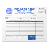 Form Business Quote Invoice Sales Receipt Notitieblok (Voorkant)