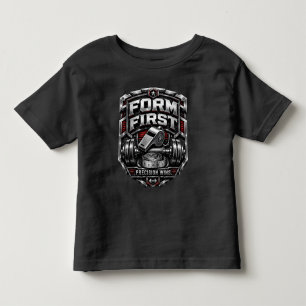 Form First Metallic Gym Embleem Badge Illustratie Kinder Shirts