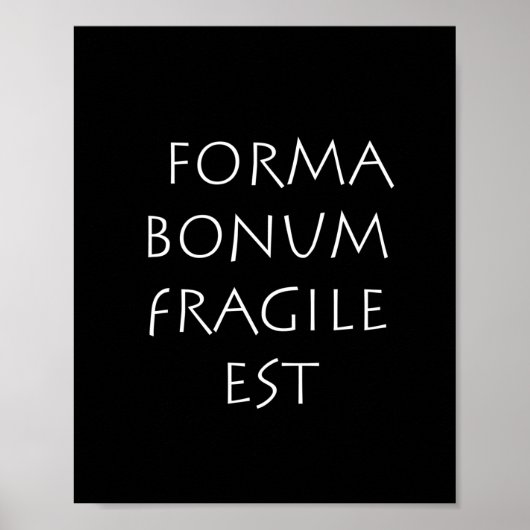 Forma bonum breekbaar poster (Voorkant)