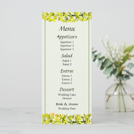 Forma Citrinum Orchideeën Menu... Menu (Staand voorkant)