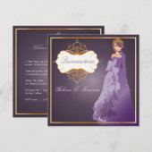 Forma Quinceañera/plum Kaart (Voorkant / Achterkant)