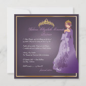 Forma Quinceañera/plum Kaart (Achterkant)