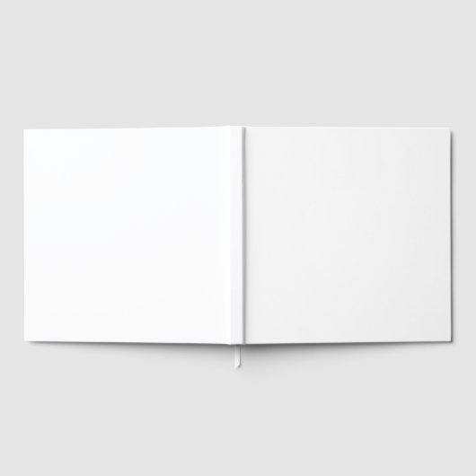 Formaat: 12" x 12", NullWaarde, Papier: Blanco Wit Gastenboek (Volledig)