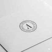 (FORMAAT GEWIJZIGD) Elegant monogram Retouradres Z Rubberstempel