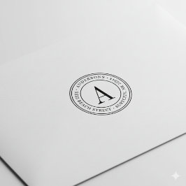 (FORMAAT GEWIJZIGD) Elegant monogram Retouradres Z Rubberstempel