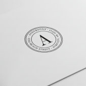 (FORMAAT GEWIJZIGD) Elegant monogram Retouradres Z Zelfinktende Stempel