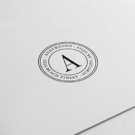 (FORMAAT GEWIJZIGD) Elegant monogram Retouradres Z Zelfinktende Stempel