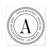 (FORMAAT GEWIJZIGD) Elegant monogram Retouradres Z Zelfinktende Stempel (Design)