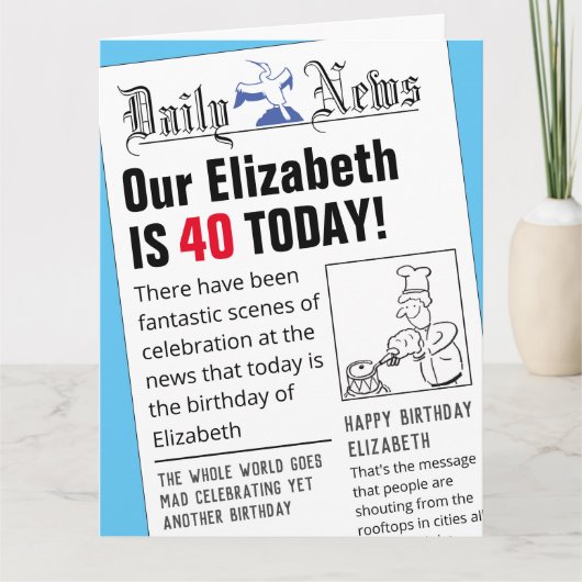 formaat krantenkoppen kaart (Voorkant)