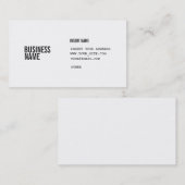 Formaat met Kolommen Gecondenseerde Doopvonten Visitekaartje (Voorkant / Achterkant)