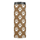 Formaat van bruine en witte pootjes thermosbeker (Achterkant)