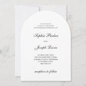 Formal and Classic | Black and White Wedding Kaart (Voorkant)