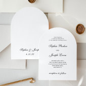 Formal and Classic | Black and White Wedding Kaart