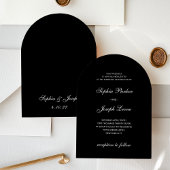 Formal and Classic | Black Wedding Kaart