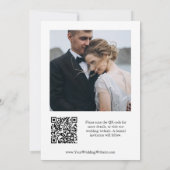 Formal Antique Crest | Photo and QR Code Save The Date (Achterkant)