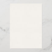 Formal Calligraphy Script Wedding Folie Uitnodiging (Achterkant)