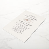 Formal Calligraphy Script Wedding Folie Uitnodiging (Gedraaid)