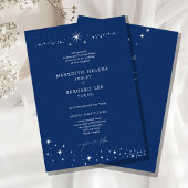 Formal Celestial Elegant Blue Wedding Details and Kaart