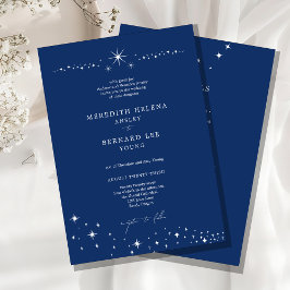 Formal Celestial Elegant Blue Wedding Details and  Kaart