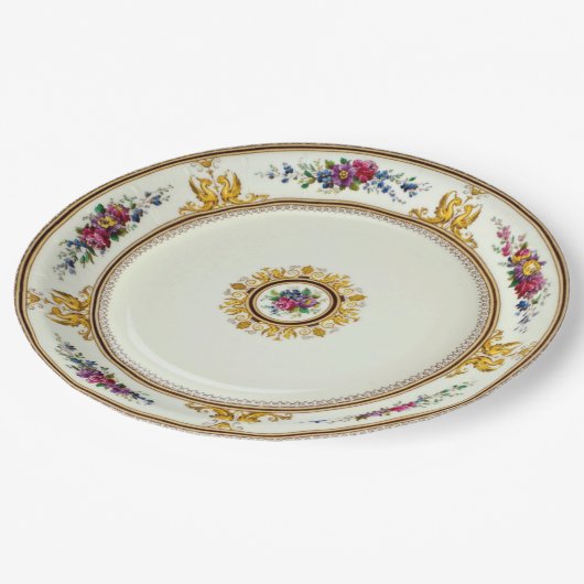 Formal China Pattern Paper Dinner Bord (Gekanteld)