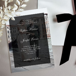 Formal Classic and Dark Overlay | Photo Wedding Acryl Uitnodigingen