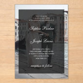 Formal Classic and Dark Overlay | Photo Wedding Acryl Uitnodigingen (Voorkant)