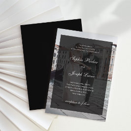 Formal Classic and Dark Overlay | Photo Wedding Kaart