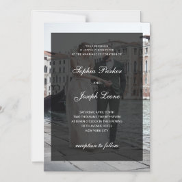 Formal Classic and Dark Overlay | Photo Wedding Magnetische Uitnodiging