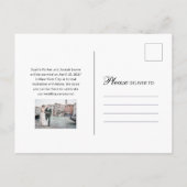 Formal Classic Dark Overlay | Photo Save the Date Aankondigingskaart (Achterkant)