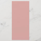 Formal Classic Dusty Rose Border Script Wedding Menu (Achterkant)