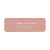 Formal Classic Dusty Rose Script Wedding Address Etiket (Voorkant)