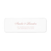 Formal Classic Dusty Rose Script Wedding Address Etiket (Voorkant)