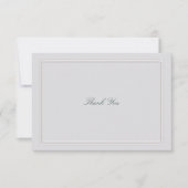 Formal Classic Green Elevated Frame Ivory Wedding Bedankkaart (Voorkant)