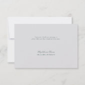 Formal Classic Green Elevated Frame Ivory Wedding Bedankkaart (Achterkant)