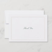 Formal Classic Green Elevated Frame Pearl Wedding Bedankkaart (Voorkant)