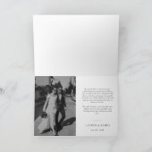 Formal Classic Wedding Photo Folded Thank You Card Bedankkaart (Binnen)