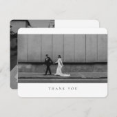 Formal Classic Wedding Photo Rounded Bedankkaart (Voorkant / Achterkant)