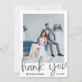  Formal Classic Wedding Photo Thank You Card Bedankkaart (Voorkant)