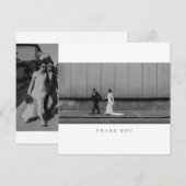 Formal Classic Wedding Photo Thank You Card Bedankkaart (Voorkant / Achterkant)