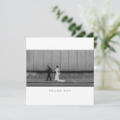 Formal Classic Wedding Photo Thank You Card Bedankkaart (Staand voorkant)