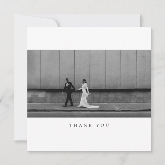 Formal Classic Wedding Photo Thank You Card Bedankkaart (Voorkant)