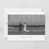 Formal Classic Wedding Photo Thank You Card Bedankkaart (Voorkant)