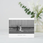 Formal Classic Wedding Photo Thank You Card Bedankkaart (Staand voorkant)