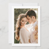 Formal Elegant Calligraphy Wedding Website Photo Save The Date (Achterkant)