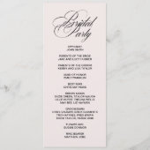 Formal Elegant double side program card Programmakaart (Achterkant)