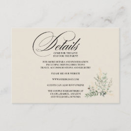 Formal Elegant Enclosure Card Details Informatiekaartje