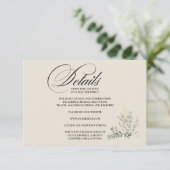 Formal Elegant Enclosure Card Details Informatiekaartje (Staand voorkant)