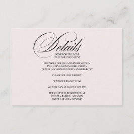 Formal Elegant Enclosure Card Details Informatiekaartje