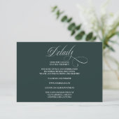 Formal Elegant Enclosure Card Details Informatiekaartje (Staand voorkant)